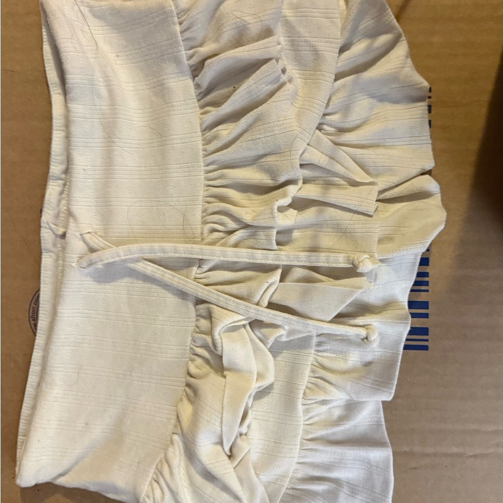 Cream Ruffled Skirt